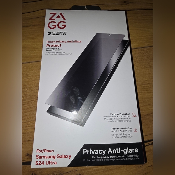 Zagg Invisible Shield Galaxy S24 Ultra Privacy Screen Protector - Picture 3 of 7